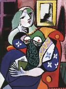 pablo picasso Woman with Book (mk04) oil painting reproduction